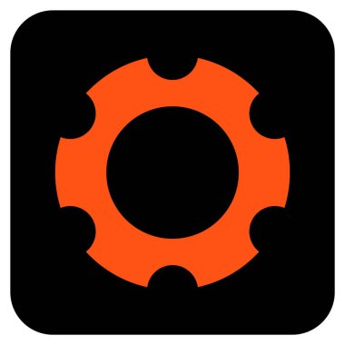 Vites düz kare vektör simgesi