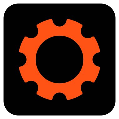 Vites düz kare vektör simgesi