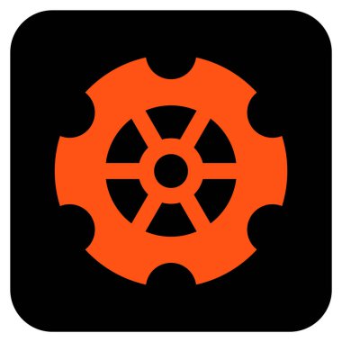 Vites düz kare vektör simgesi