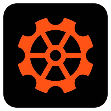 Vites düz kare vektör simgesi