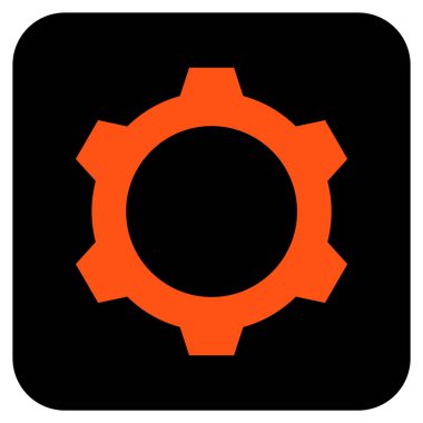 Vites düz kare vektör simgesi