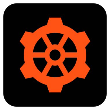 Vites düz kare vektör simgesi