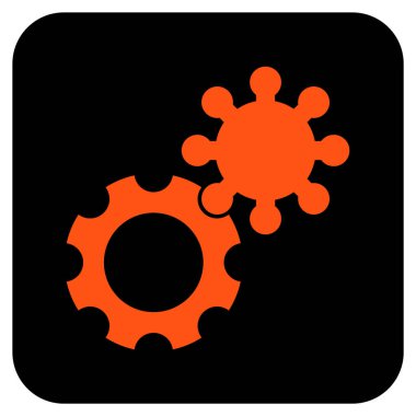 Vites düz kare vektör simgesi