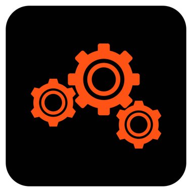 Vites düz kare vektör simgesi