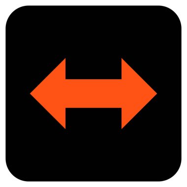 Yatay Exchange oklar düz kare vektör simgesi