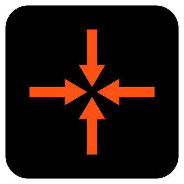 Etkisi oklar düz kare vektör simgesi