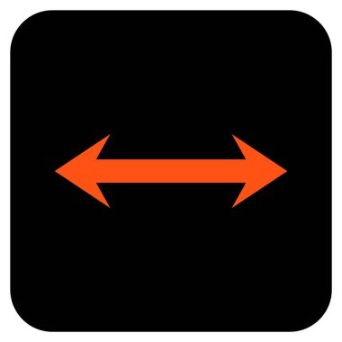 Vektör simge yatay Flip düz kare