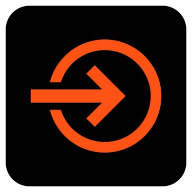 Alma düz kare vektör simgesi