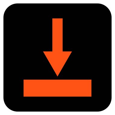 Alt düz kare vektör simgesi hareket