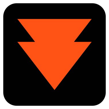 Düz kare vektör simgesi taşı