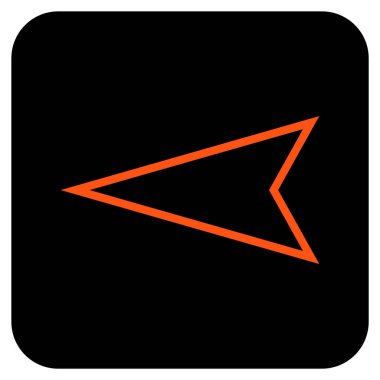 Düz yaptı işaretçi vektör simgesi kare