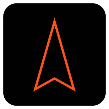 İşaretçi düz yukarı vektör simgesi kare