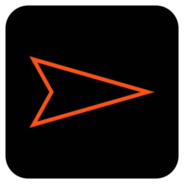 İşaretçi tam düz vektör simgesi kare