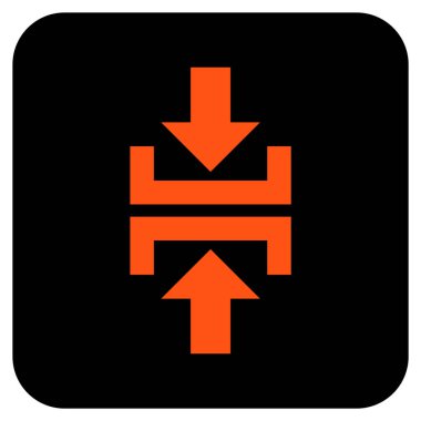 Basın düşey yönde düz kare vektör simgesi