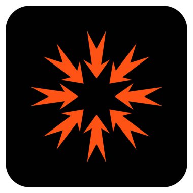 Basınç oklar düz kare vektör simgesi