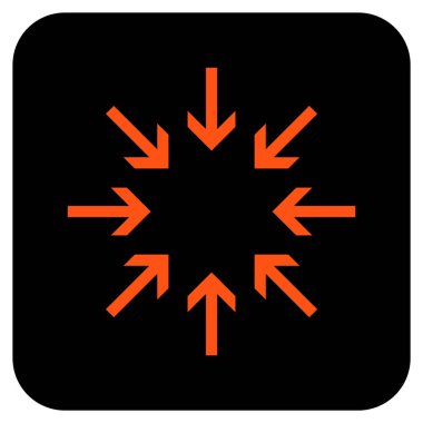 Basınç oklar düz kare vektör simgesi