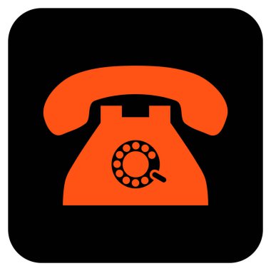 Nabız telefon düz kare vektör simgesi