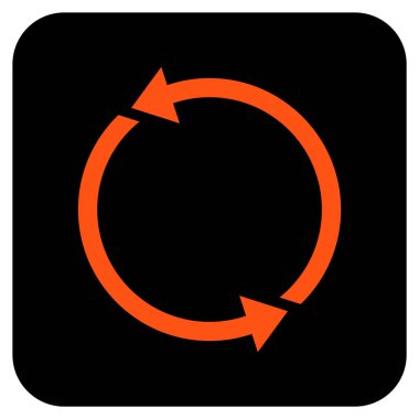 Geri dönüşüm düz kare vektör simgesi