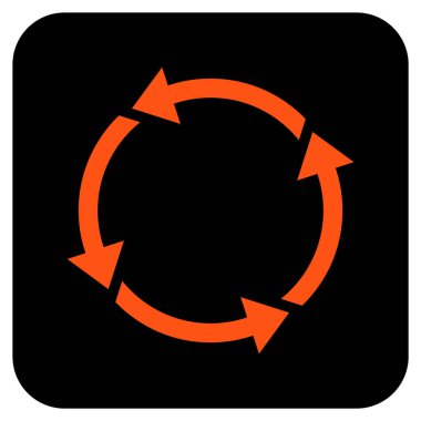 Geri dönüşüm düz kare vektör simgesi