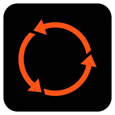 Geri dönüşüm düz kare vektör simgesi