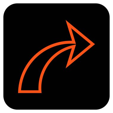 Düz kare vektör simge Yinele