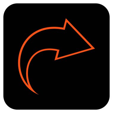 Düz kare vektör simge Yinele