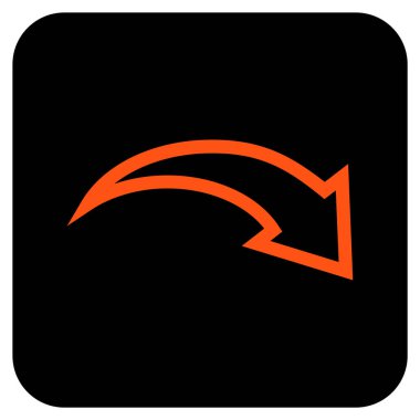 Düz kare vektör simge Yinele