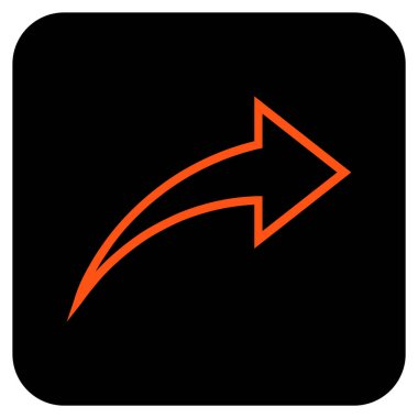 Düz kare vektör simge Yinele