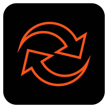 Oklar düz kare vektör simge Yenile