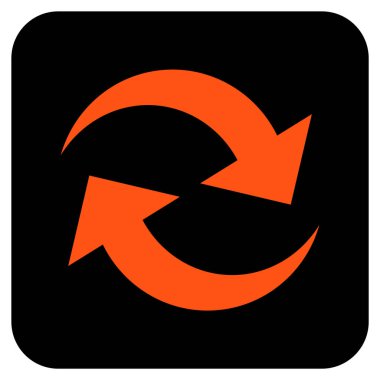 Oklar düz kare vektör simge Yenile