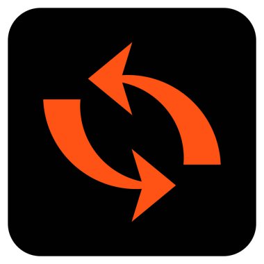 Düz kare vektör simge Yenile