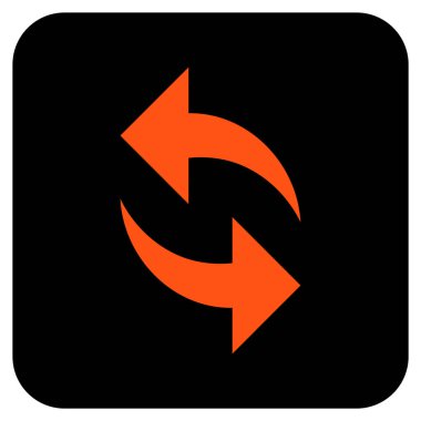 Düz kare vektör simge Yenile