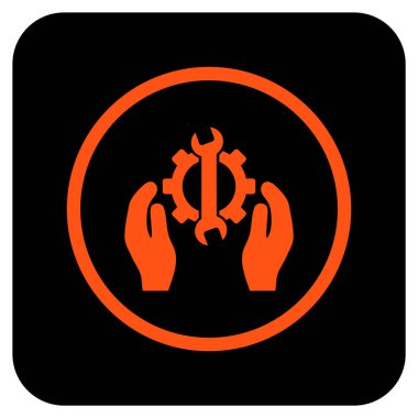 Vektör simge Onarım Servisi düz kare