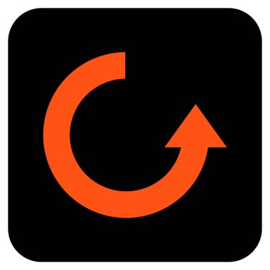 Düz kare vektör simge Döndür