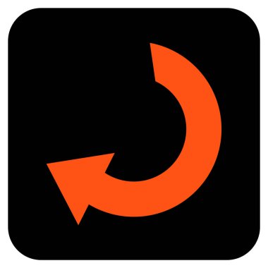 Düz kare vektör simge döndürmek