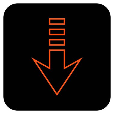 Düz kare vektör simgesi gönder