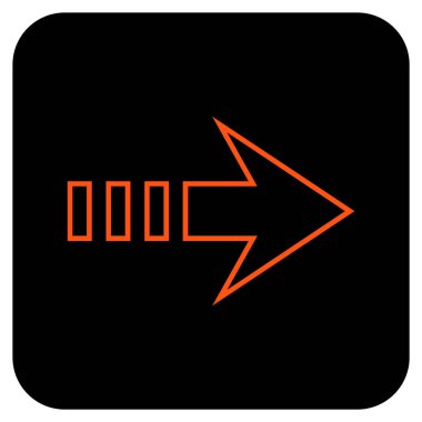 Vektör simgesi doğru düz kare göndermek