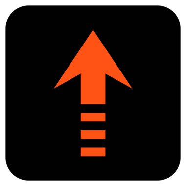 Düz kare vektör simge gönder