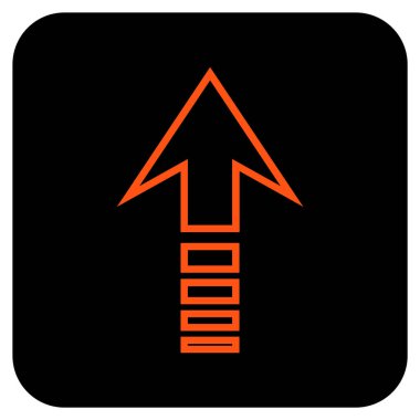 Düz kare vektör simge gönder