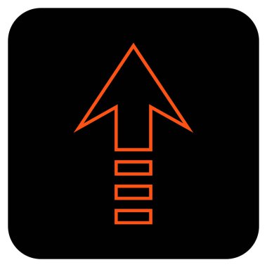 Düz kare vektör simge gönder