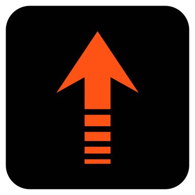 Düz kare vektör simge gönder