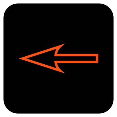 Keskin ok düz yaptı vektör simgesi kare