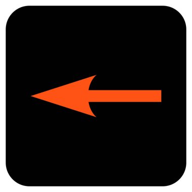 Keskin ok düz yaptı vektör simgesi kare