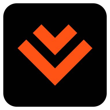 Düz kare vektör simgesi kaydır