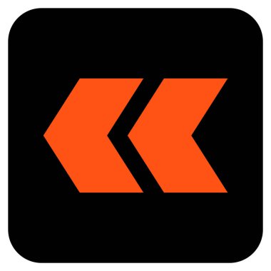 Sol düz kare vektör simge vardiya