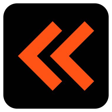 Sol düz kare vektör simge vardiya