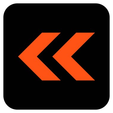 Sol düz kare vektör simge vardiya