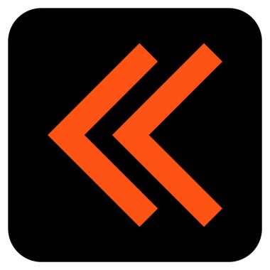 Sol düz kare vektör simge vardiya