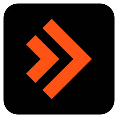 ÜST KRKT değil düz vektör simgesi kare