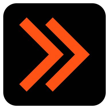 ÜST KRKT değil düz vektör simgesi kare